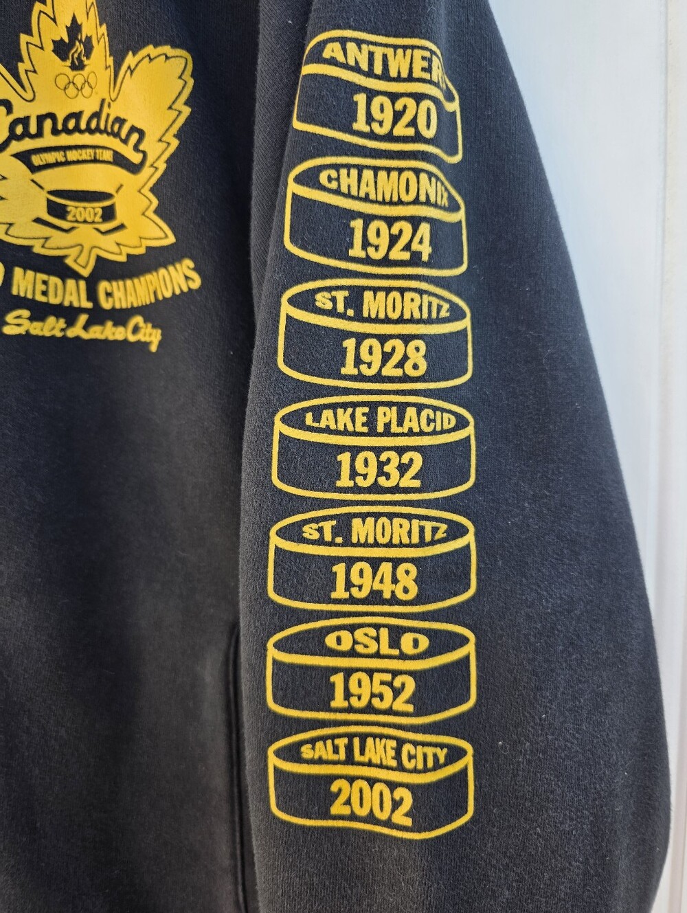 Vintage Roots Canada Salt Lake City Winter Olympics Hockey Zip Up Sweater Large - Picture 4 of 8